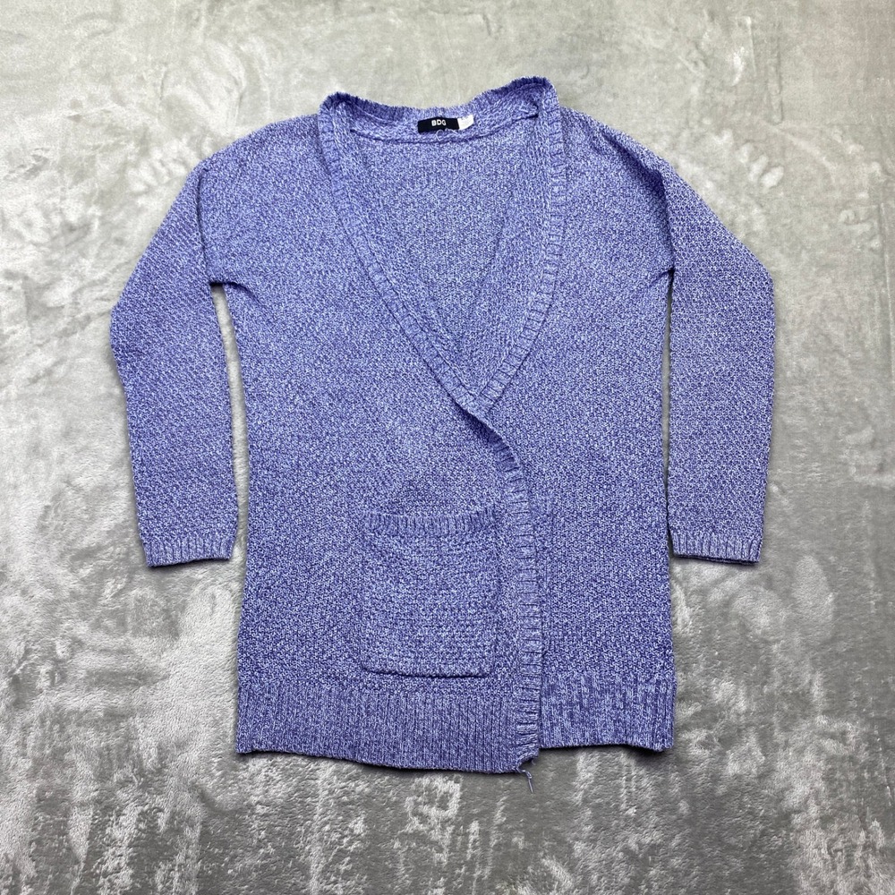 BDG Textured Lavender Knit Open‎ Front Cardigan Sweater Sz M Grunge Cottagecore